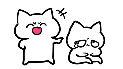 A cat that is tampered with and sad