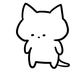 Cat staring at the ground