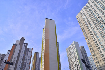 Obraz premium 한국의 아파트촌 풍경