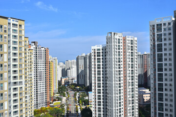 한국의 아파트촌 풍경