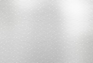 Shimmer dots wavy lines cover light silver smooth background. Festive textured template.