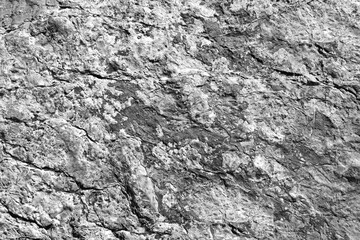 Surface of big rock, stone background, black white