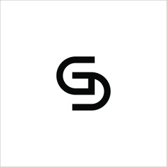 letter GD logo design vector sign