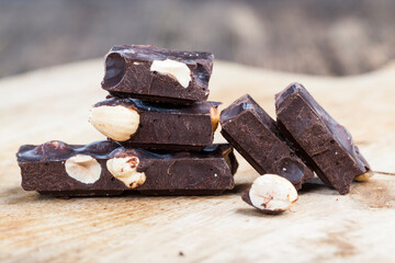 chocolate with whole nuts