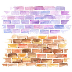 Obraz premium watercolor texture wall brick background