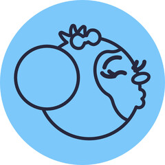 Monkey Emoji Icons. Vector Illustrations.