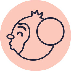 Monkey Emoji Icons. Vector Illustrations.