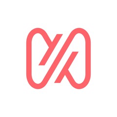 N letter infinity mobius loop logo vector icon illustration