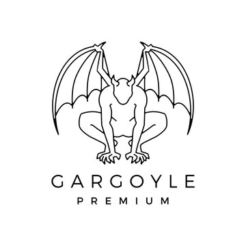 gargoyle logo vector icon illustration