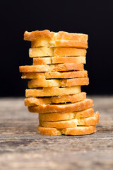fried dry bread for a snack, salt and spices added to the dough