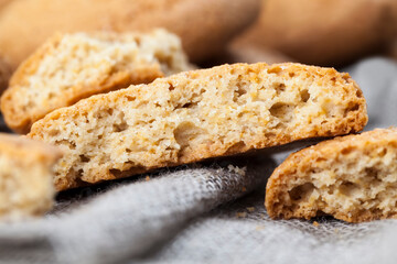 porous cookies baked with oatmeal, oatmeal cookies