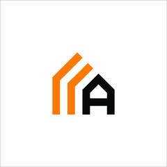 Letter A Home logo design vector sign