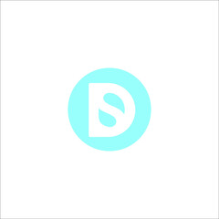 D letter logo design vector sign