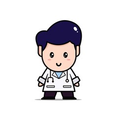Cartoon Doctor Mascot Logo Design