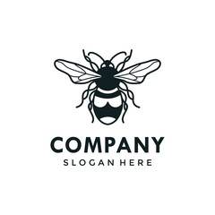 Common Carder Bee type bee logo template