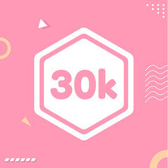 30K followers with memphis element