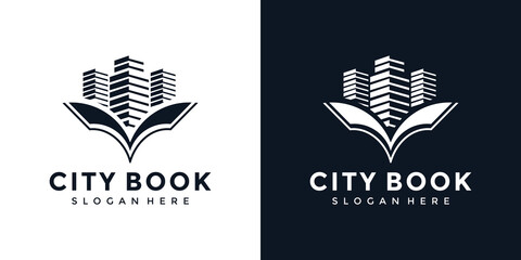City book or house book logo template and business card