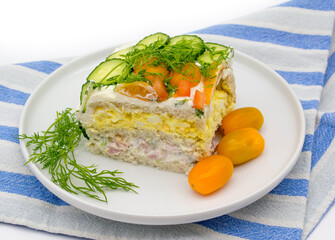 Piece of sandwich cake