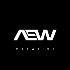 AEW Letter Initial Logo Design Template Vector Illustration