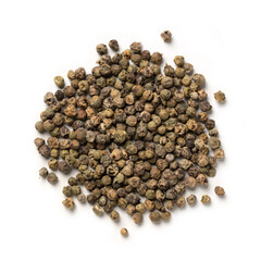 Green Peppercorn – Pile of Dried Pepper Berry, Flavoring Spice – Top View, Close-Up Macro,...