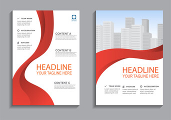 Business flyer template design, modern abstract template brochure