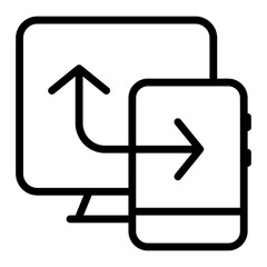 A linear design, icon of data transfer