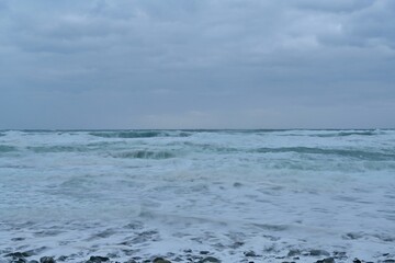 龍飛岬近くで見た大荒れの日本海の情景＠青森