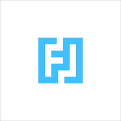 FH logo design vector sign