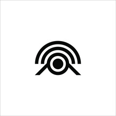 M Signal logo design vector sign