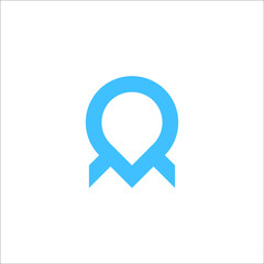 M Maps logo design vector sign
