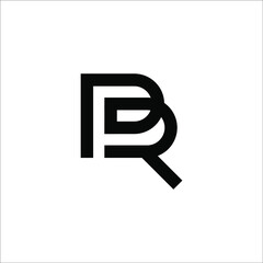 BR logo design vector sign - obrazy, fototapety, plakaty