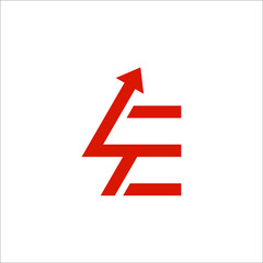 E arrow logo design