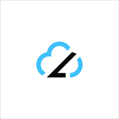 L cloud logo design
