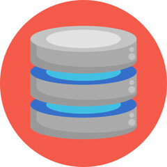 Server Icon. Database Icon. Vector Illustration