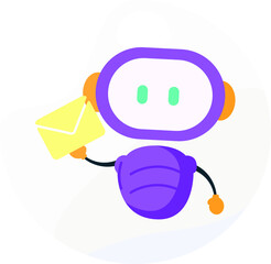 Chat Bot sign for support service concept