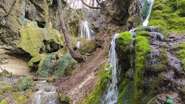 Bachkovo waterfalls cascade in Rhodopes Mountain, Plovdiv region, Bulgaria