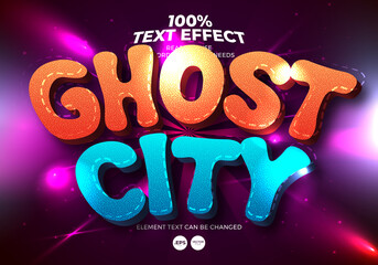 Ghost City Editable Text Effect