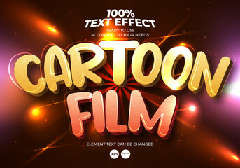 Cartoon Film Editable Text Effect