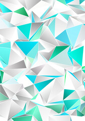 Fototapeta na wymiar 3d Triangles, abstract background. Design wallpaper.