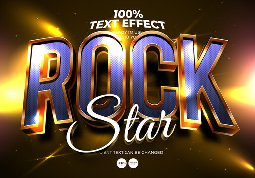 Rock Star Editable Text Effect