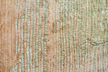 Aerial photography of harvested hullessbarley in the fields of Tibetan countryside