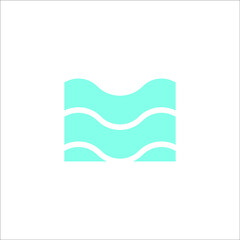 waves logo design vector sign