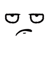 illustration of rolled eyes isolated on white
