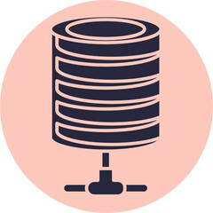 Server Icon, Database Icon, Vector Illustration.