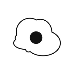 Omelette flat design simple icon