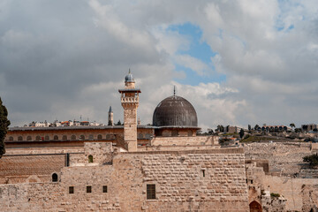 Muslim mosque on the temple mount in Jerusalem, Israel. Muslim shrine (588)