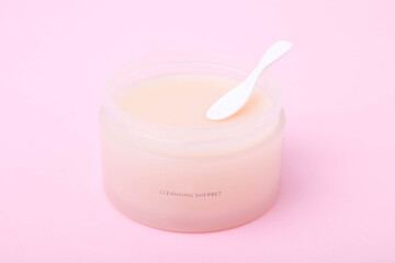Facial cleansing sherbet in a jar