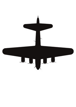 B-17 爆撃機 WWII WW2 US silhouette