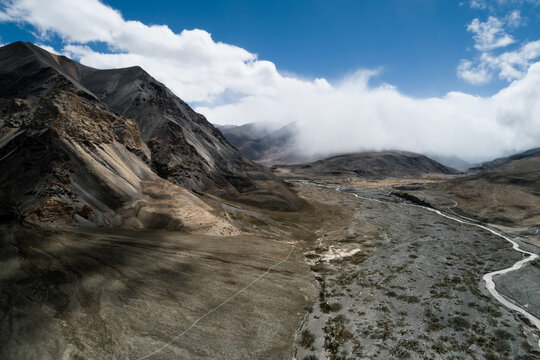 Aerial photography of natural scenery in Tibet