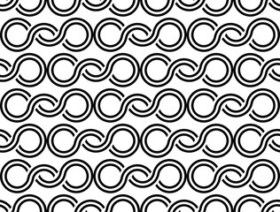 Fototapeta premium Greek waves seamless vector pattern or braided chain ornament.